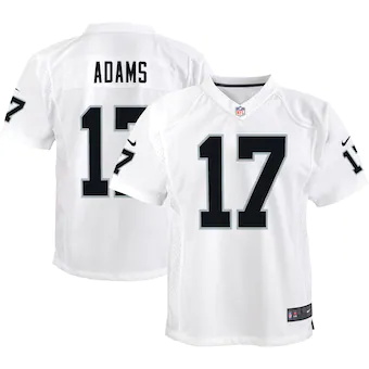 youth nike davante adams white las vegas raiders game jerse